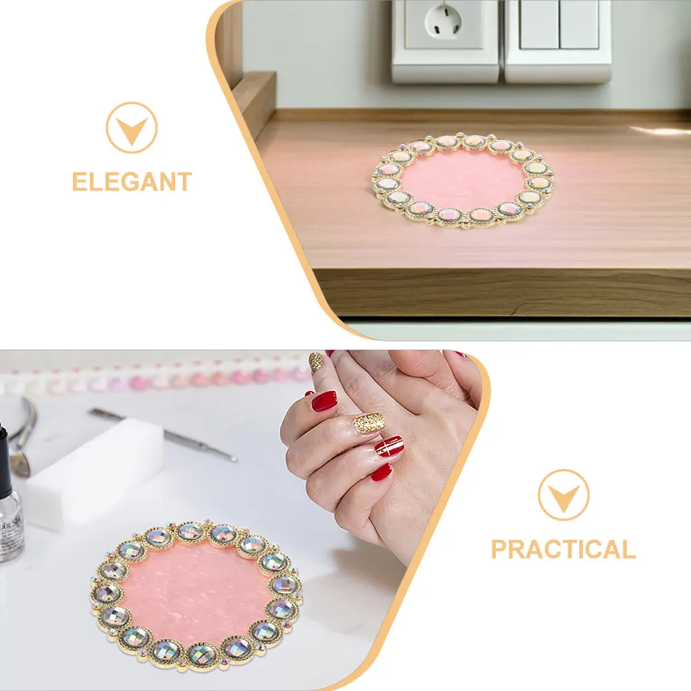 2 قطعة لوحة خلط طلاء الأظافر الراتنج تصميم أنيق مدمج للفنانين ومستلزمات الصالونات لوحة طلاء الأظافر #6