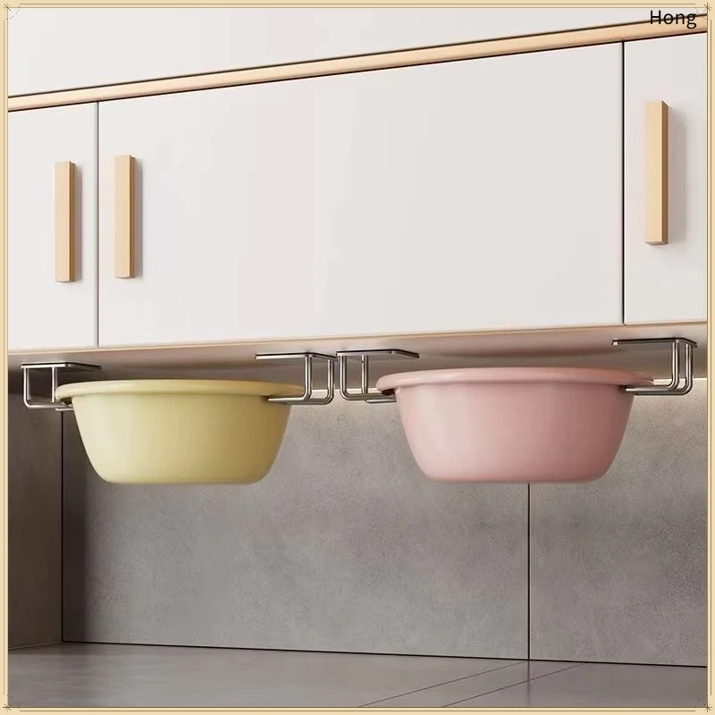 6Pcs Stainless Steel Sponge Holder, Self-Adhesive Rustproof Drainage Organizer, No Drilling Wall Mount Rack for Kitchen Bathroom