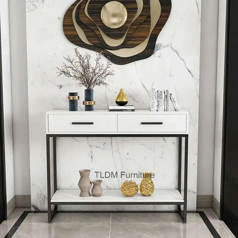 

Nordic Console Tables Creative Living Room Partition Decorative Cabinets Home Furniture Modern Simple Console Table for Hallway