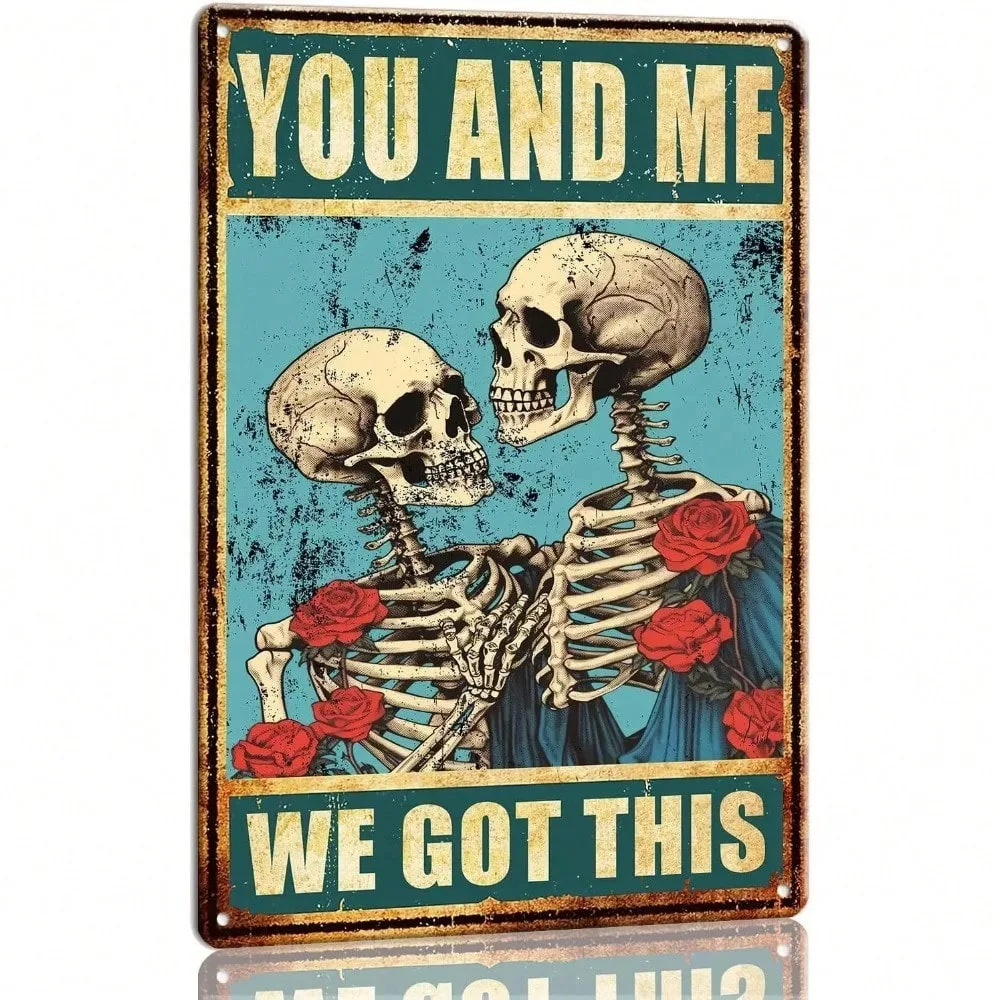 

Vintage Tin Sign Wall Art - Perfect Ramadan Decoration 2026 & Valentines Decor, Art Deco Retro Metal Plaque for Home Bar Cafe