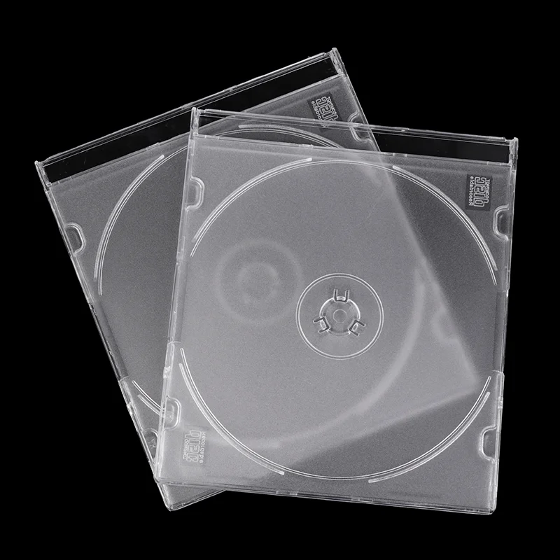 【K】CD Storage Case Transparent Stand Acrylic Holders For CDs DVD Storage Holder Empty Transparent Cover