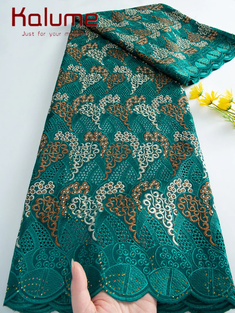 

African Cotton Lace Fabric 2026 High Quality Swiss Voile Lace Hot Nigerian Lace Fabric For Sewing Women Evening Party Dresses