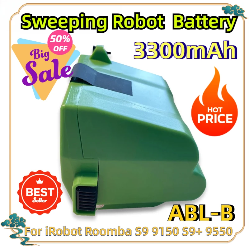 

For iRobot Roomba S9 9150 S9+ 9550 Sweeping Robot 4INR19 65-2 14.4V 48Wh 3300mAh ABL-B Replacement Battery