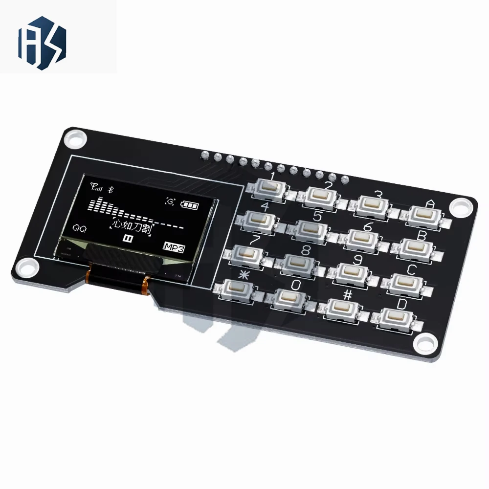 Tela OLED de 0,96 /1,3 polegadas SSD1106 SSD1315 com teclado 4x4 módulo de exibição de botão 16P módulo de tela para arduino