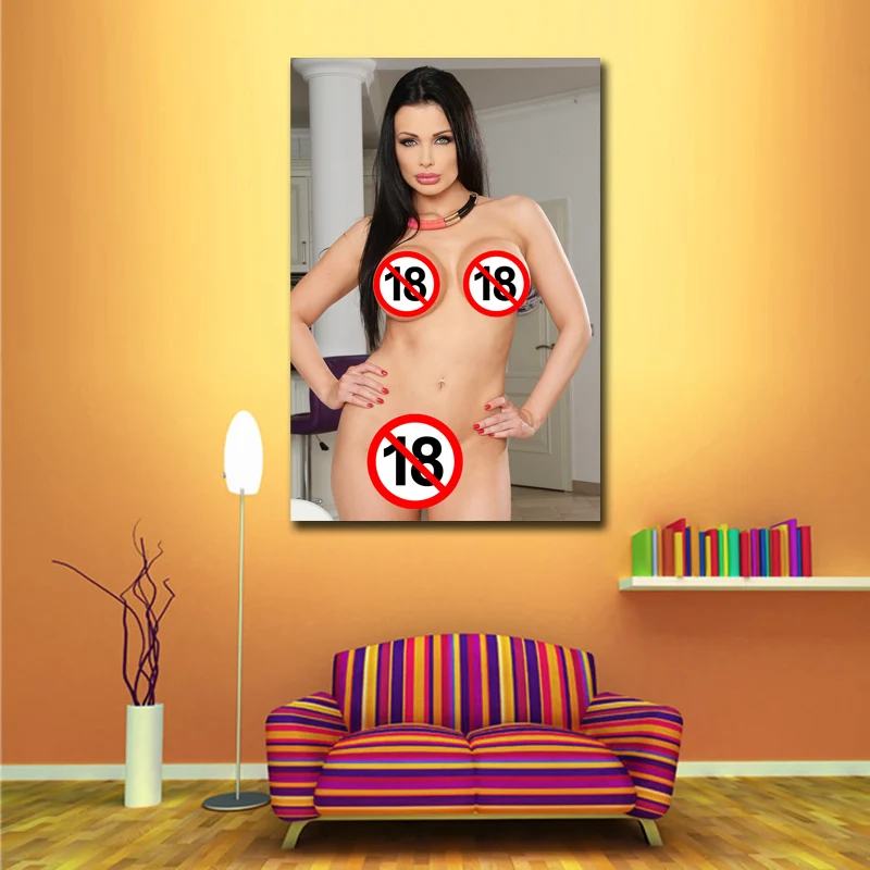 Sexy Girls Hot Pornstar Big Boobs Erotica Adult Model Wall Art Paintings Canvas Posters and Print for Living Room Bedroom Decor