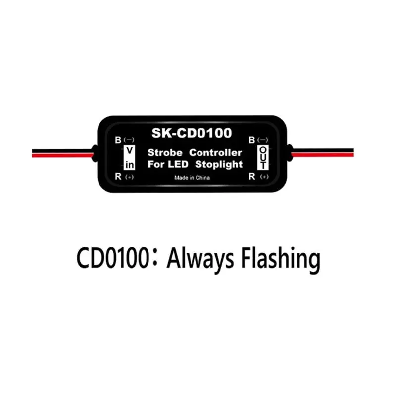 Ingenious-2X Strobe Controller Brake Light Flasher Module For Car LED Brake Stop Light Lamp 12V-16V LED Flash Tail Stop, SK-CD01