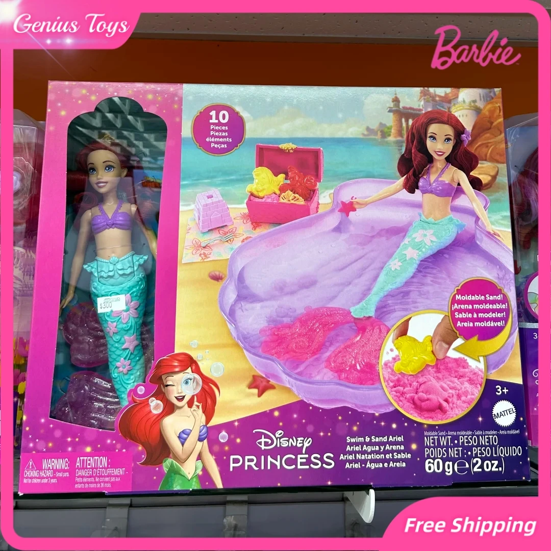 

Набор кукол Mattel Barbie, принцесса Диснея, русалка, функция водных игр, креативная мечтательная игрушка для девочек, подарок на день рождения, классическая серия