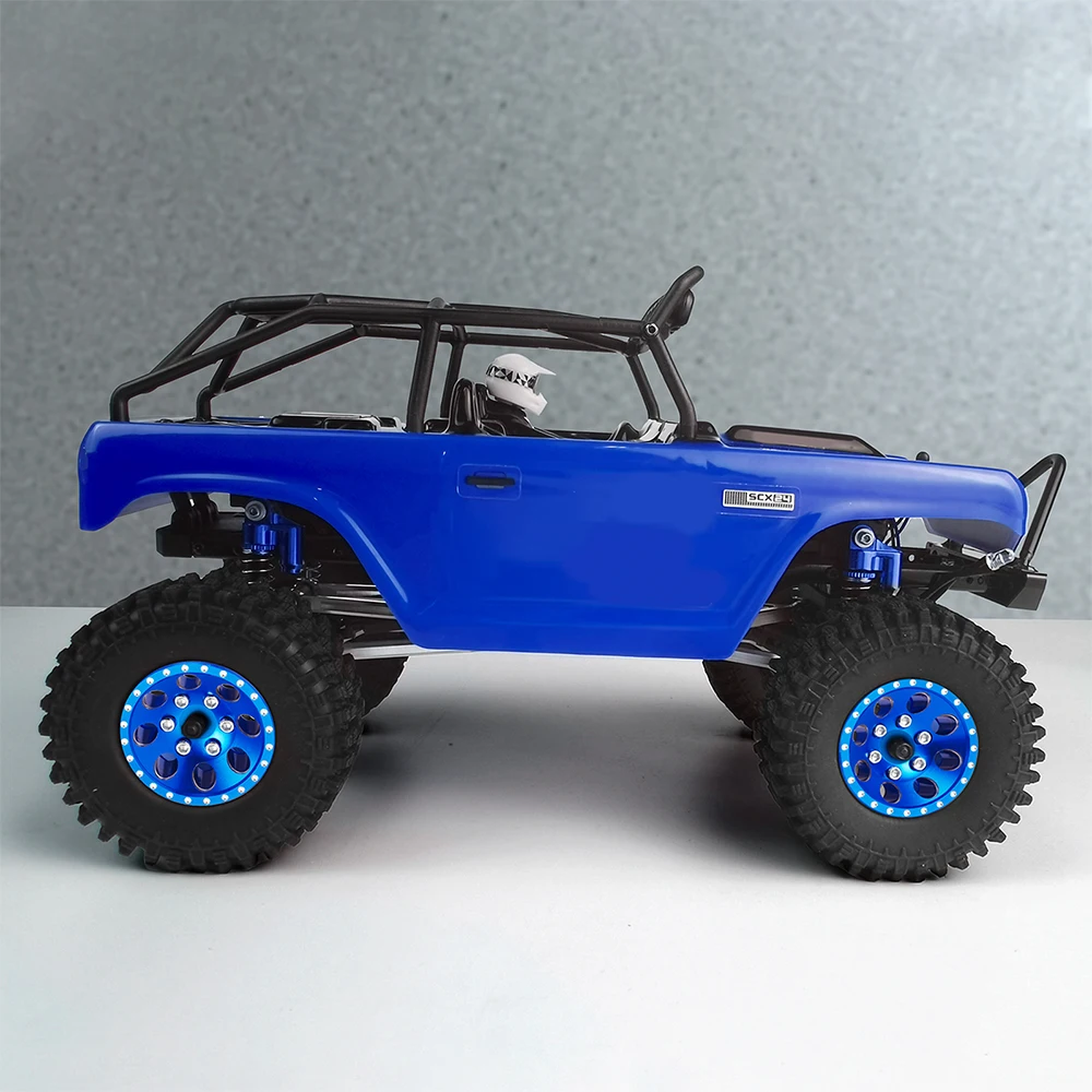 MIBIDAO 4 pezzi 1.0 pollici in lega di alluminio Beadlock mozzo ruota cerchi per Axial SCX24 1/24 TRX4M 1/18 RC Crawler modello di auto parti di aggiornamento