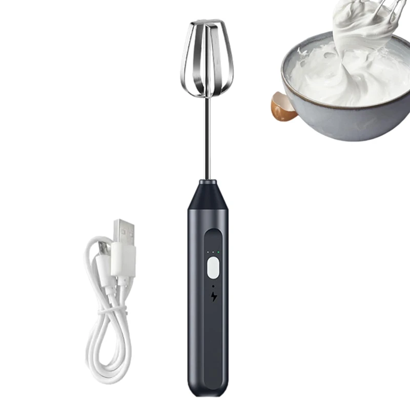 Electric Hand Mixer,Stainless Steel Stirring Whisk,Immersion Blender Cordless Hand Mixer Whisk,3Speed Adjustable Frother Durable