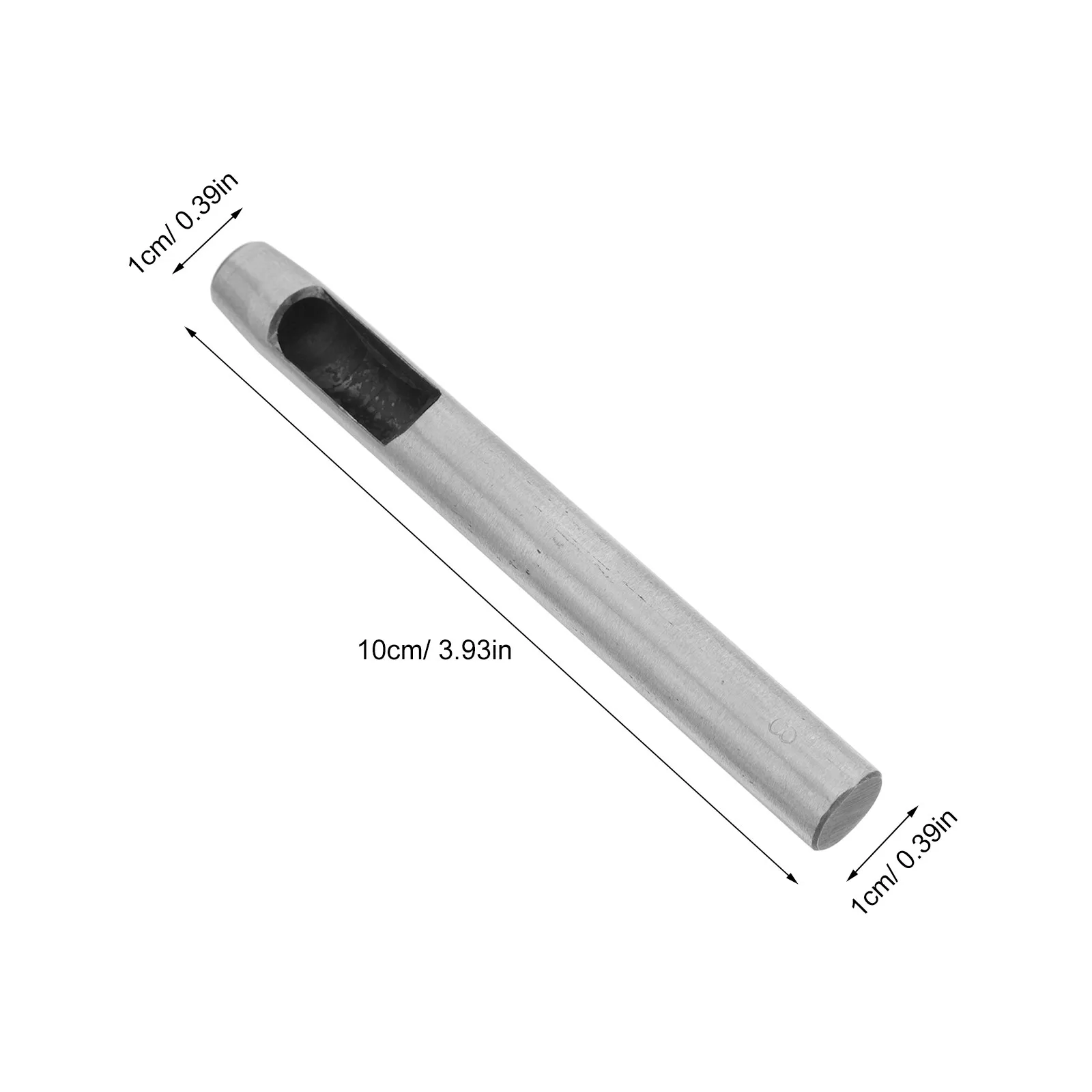 2Pcs Hole Punch Tool Set 8Mm Round Hollow Punch for Belt Watch Strap Bag Making Craft DIY Rubber Canvas