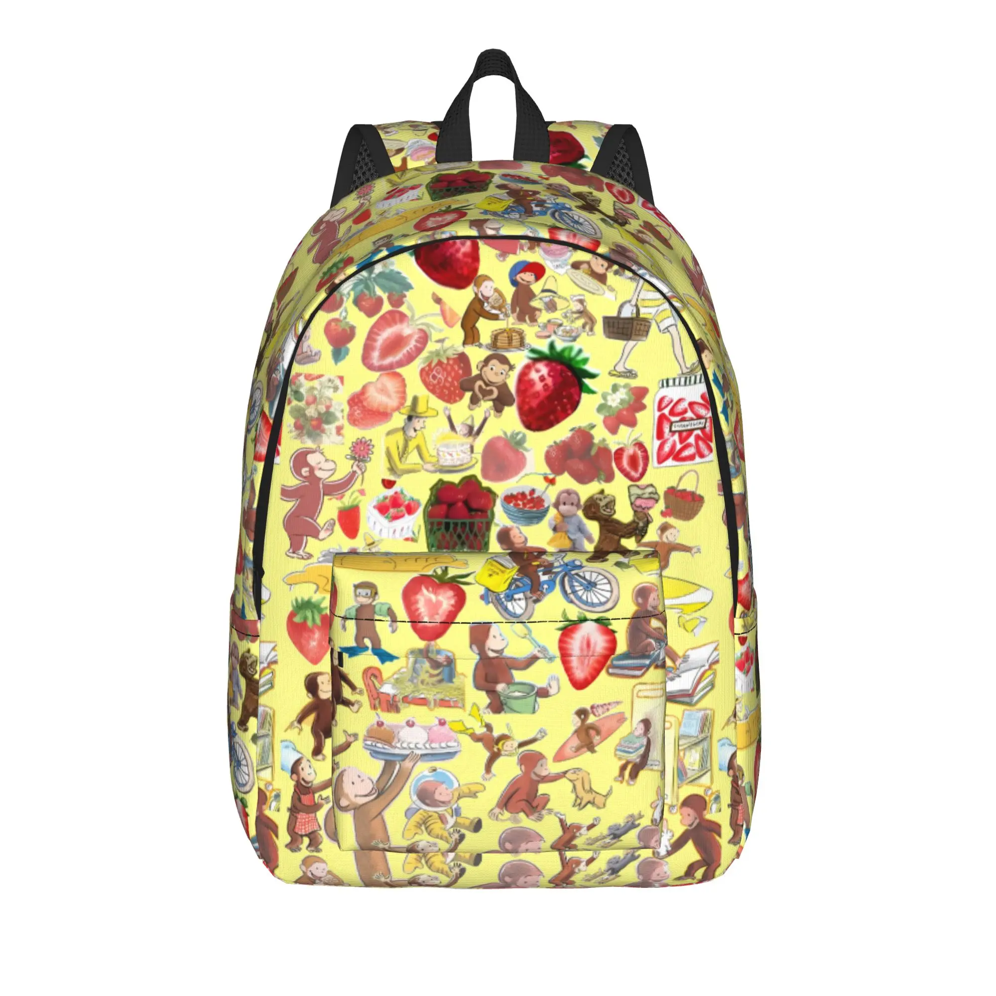 C-Curious George Backpack  Streetwear Backpacks Women Outdoor Durable School Bags Design Rucksack