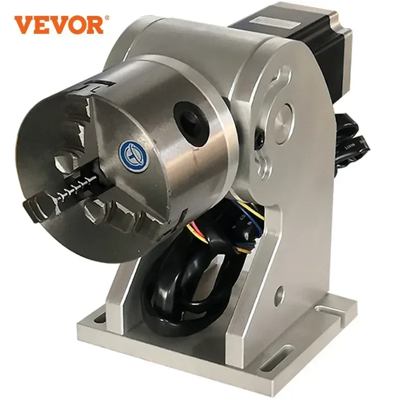 VEVOR Marking Machine Rotating Shaft 3Claw Rotary Axis for Fiber Laser Marking Machine 80mm Max Rotation Axis Nameplate Engravel