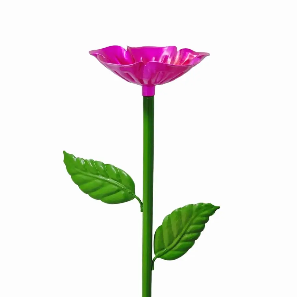 2pcs Metal Bee Watering Cup Plug-in Flower Design Bee Drinking Cups Rust proof Waterproof Butterfly Bath Bowl