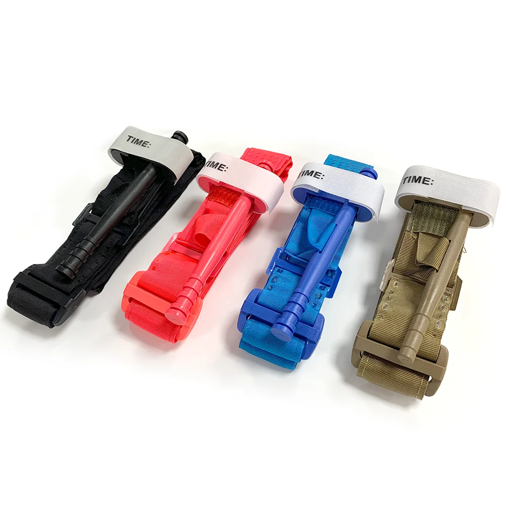 95cm Plastic Combat Tourniquet Blue/Black/Khaki/Red for Outdoor First Aid Emergency Rescue Tactical Rescue