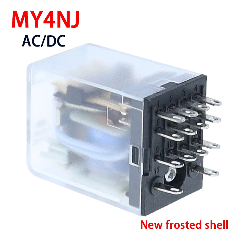 1PCS MY4 General Small Electromagnetic Relay Power Relay AC/DC 12V/ 24V /110V 220V Relay MY4NJ Coil 4NO 4NC Relay