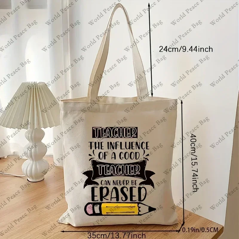 DE2 Super Teacher Tote Bag, Casual Canvas Shopping  Travel Storage  Handbag Gift