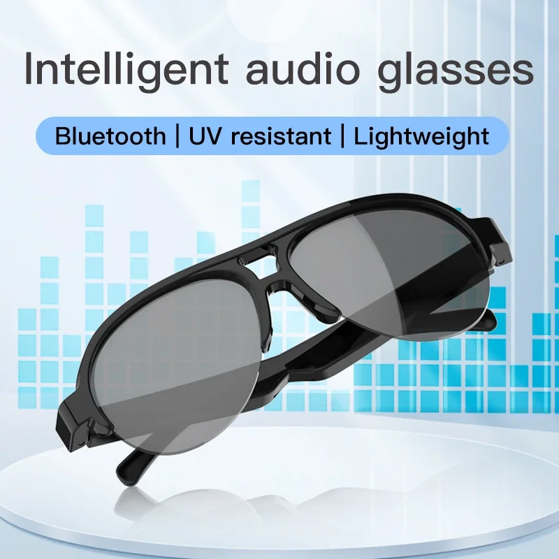 F08 Smart Music Sunglasses Earphones Sound Wireless Bluetooths 5.3 Headphone Driving Glasses Anti-blue Glasses Stereo Music