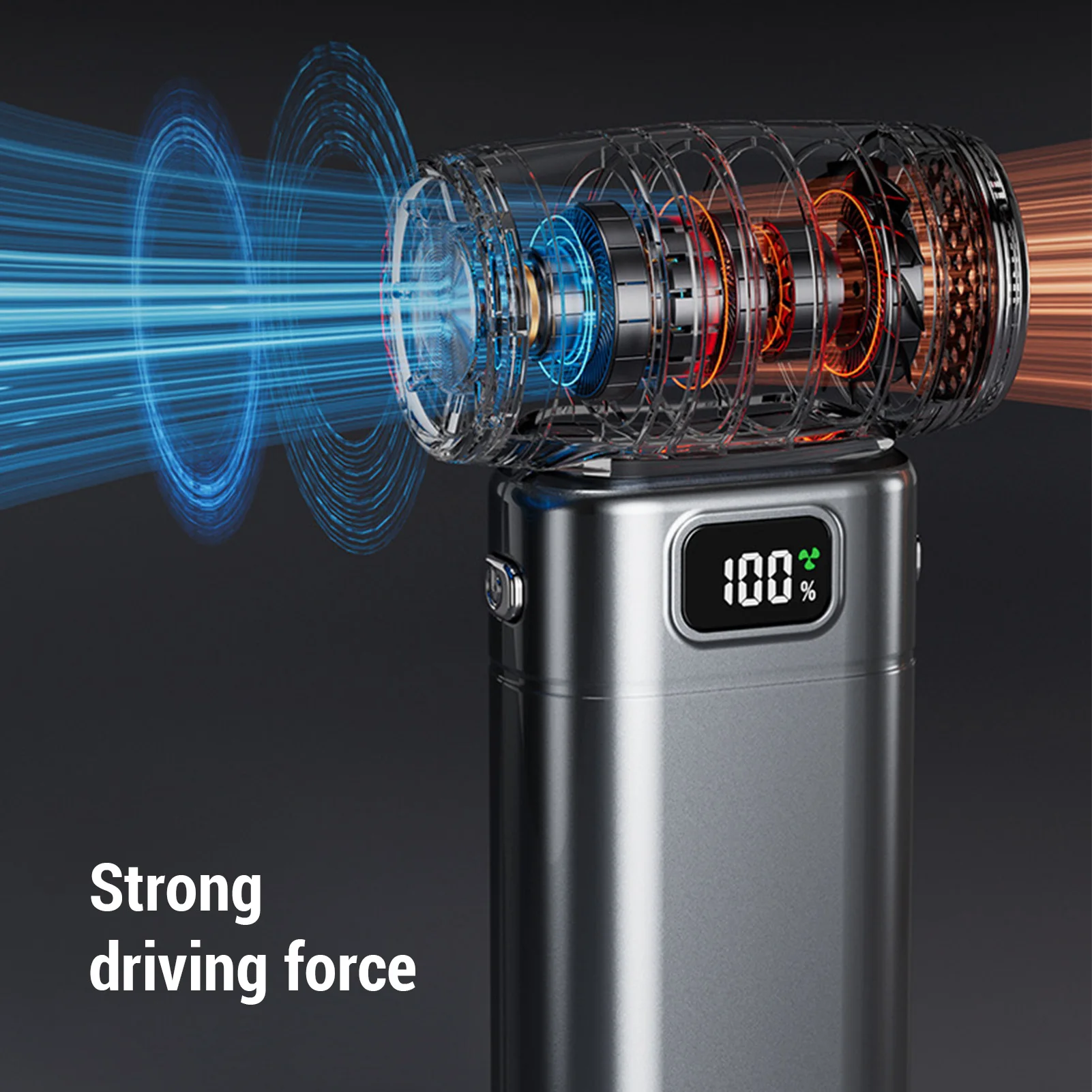 متعددة الوظائف العنيفة مروحة الرقمية فرش السيارات 6 سرعات قابل للتعديل 6000mAh التوربينات منفاخ الهواء للكمبيوتر المنزلي للسيارة #2