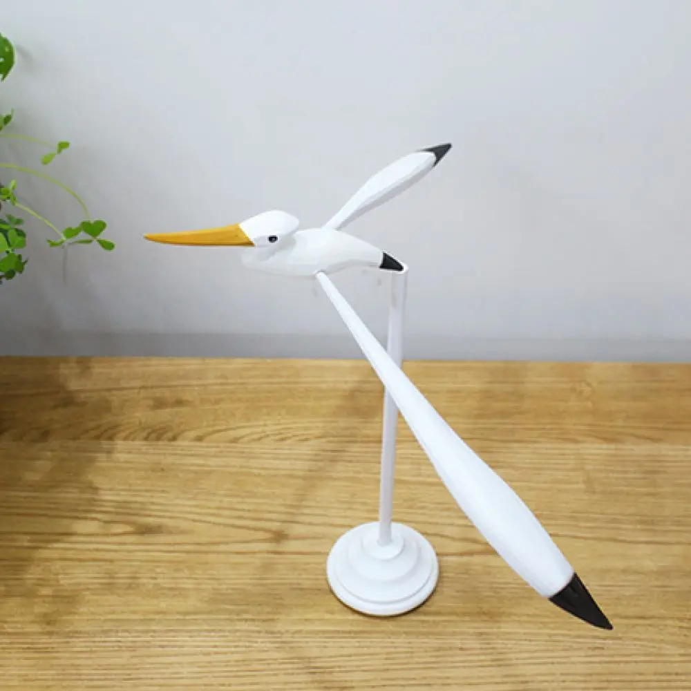 Wooden Minimalist Seagull Balance Statue Desk Ornament For For Qingmufan Modern Art Decor Office Home Creative Figurine