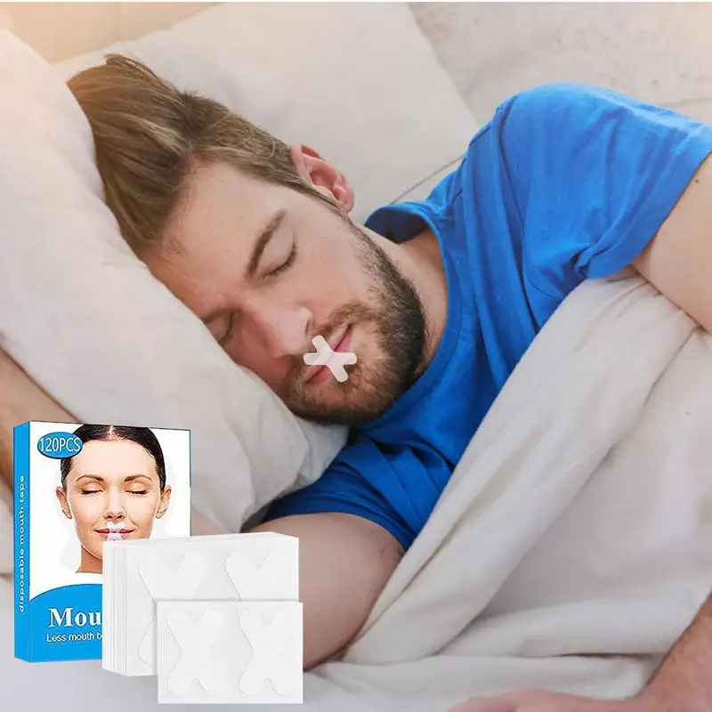 NEW 120Pcs Sleep Strips Night Snoring Sticker Advanced Gentle Mouth Tape Nose Sleeping Less Mouth Breathing