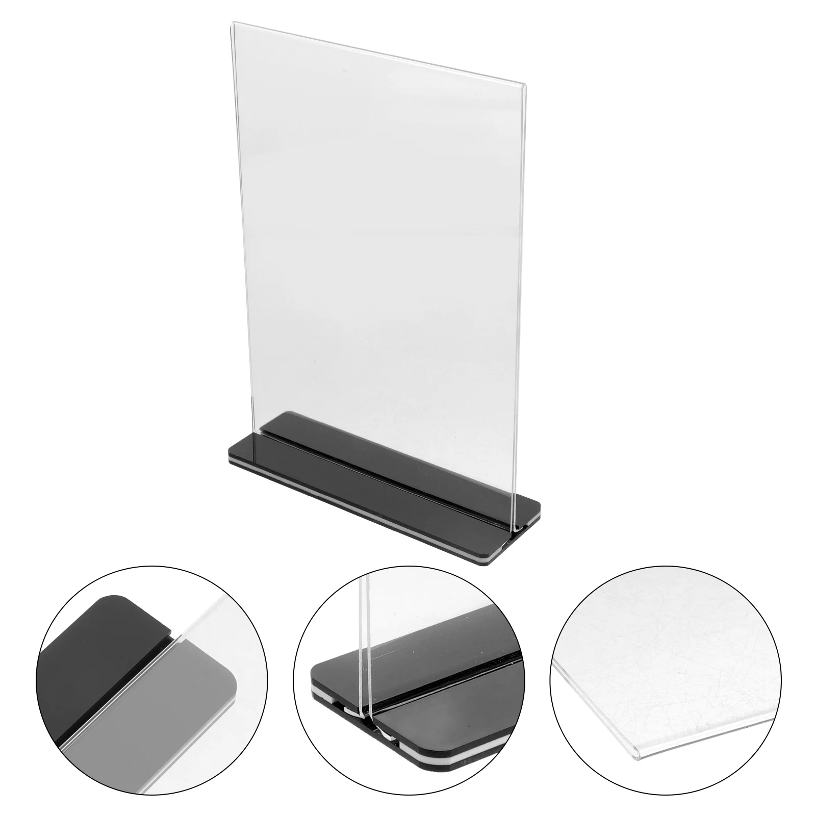 

Acrylic Card Sign Stand Display Frame Transparent Photo Case Table Top Holder Office Name Plate Wedding