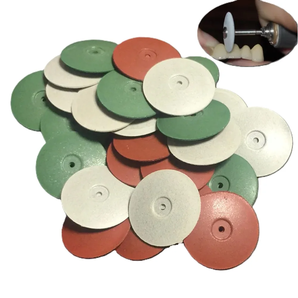 40/80Pcs Mixed Dental Rubber Polishing Wheels 22*3.5mm Discs Professional Rotary Tool for Dental Metal Jewelry Polishing
