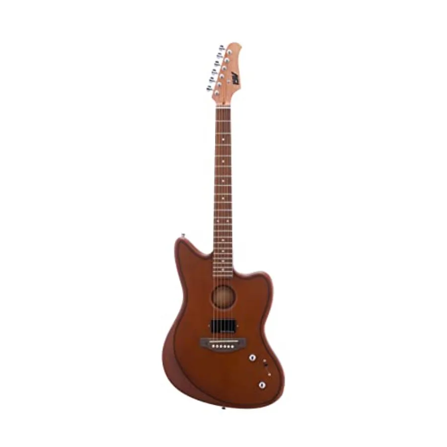 Guitarra Electroacústica Semi-Hollow IJGAP-300, Color Marrón Satinado