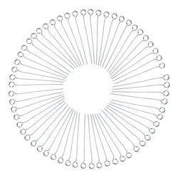 100Pcs Stainless Steel Open Eye Pins Headpins Needle for DIY Craft Earring Bracelet Jewelry Making Accessories Supplies Findings