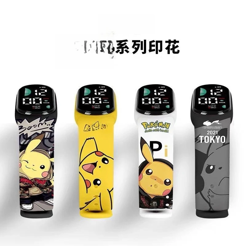 Pokémon cartoon pattern digital watch student luminous waterproof sports watch, cute and fun, convenient clock, gift for friends view 5