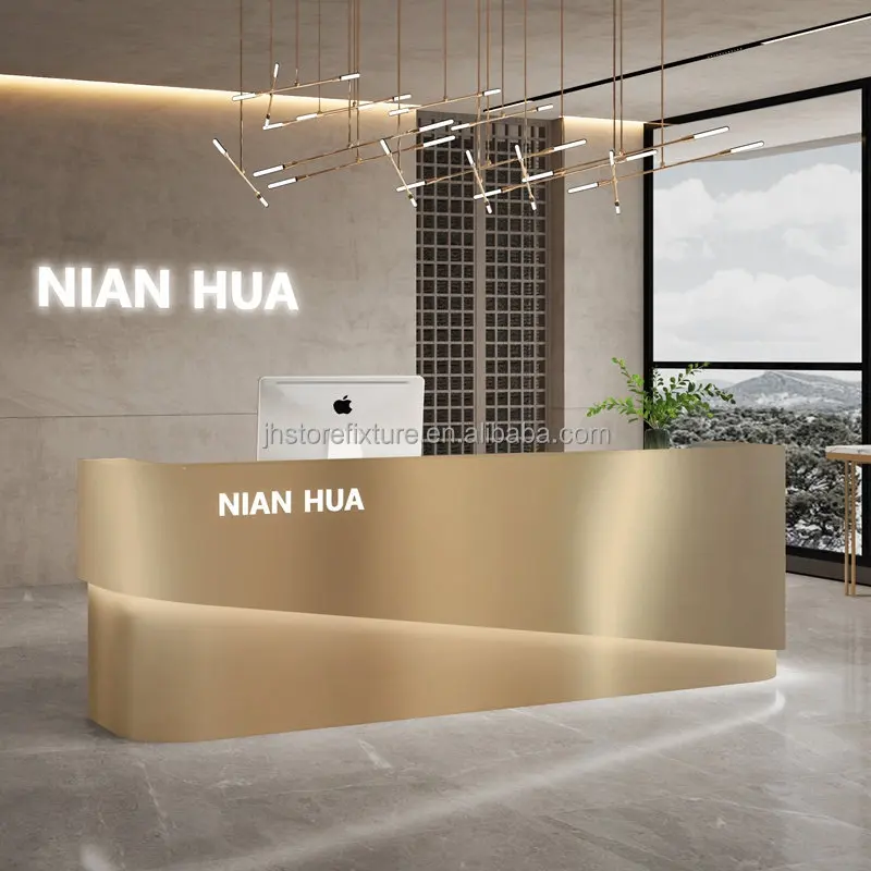 

custom.Store Decoration New Design Customer Checkout Service Counter Customize Size White Color MDF Material For Store
