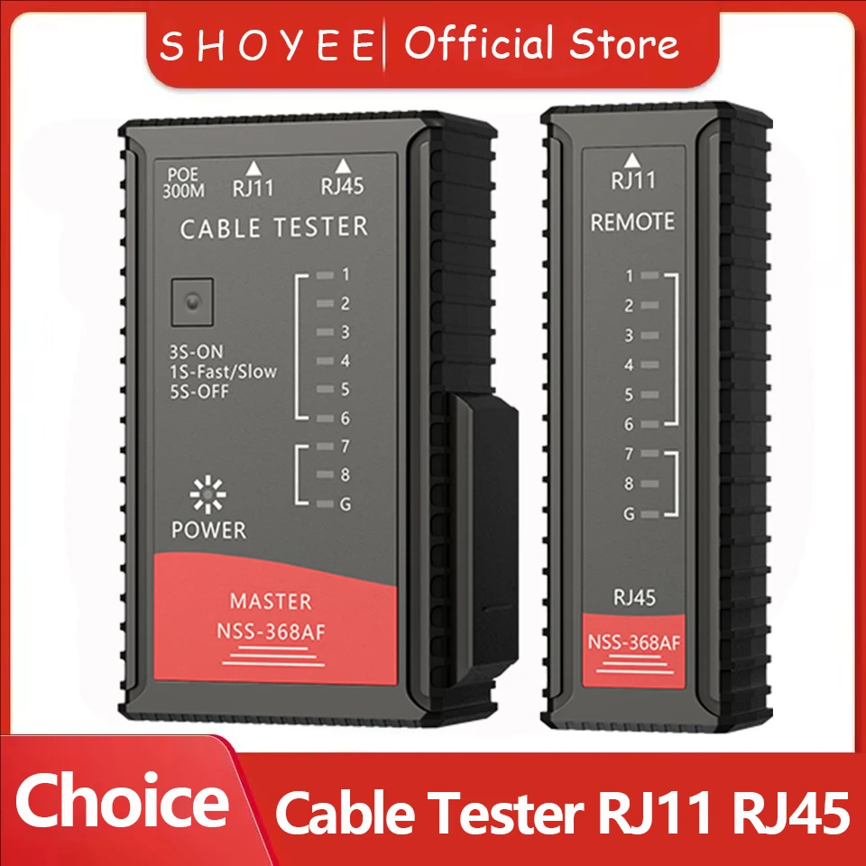 

LAN Cable Tester, POE Burn-Proof Network Cable Tester, RJ45 RJ11 CAT5 UTP LAN Cable Tester, Network Tool, Network Repair