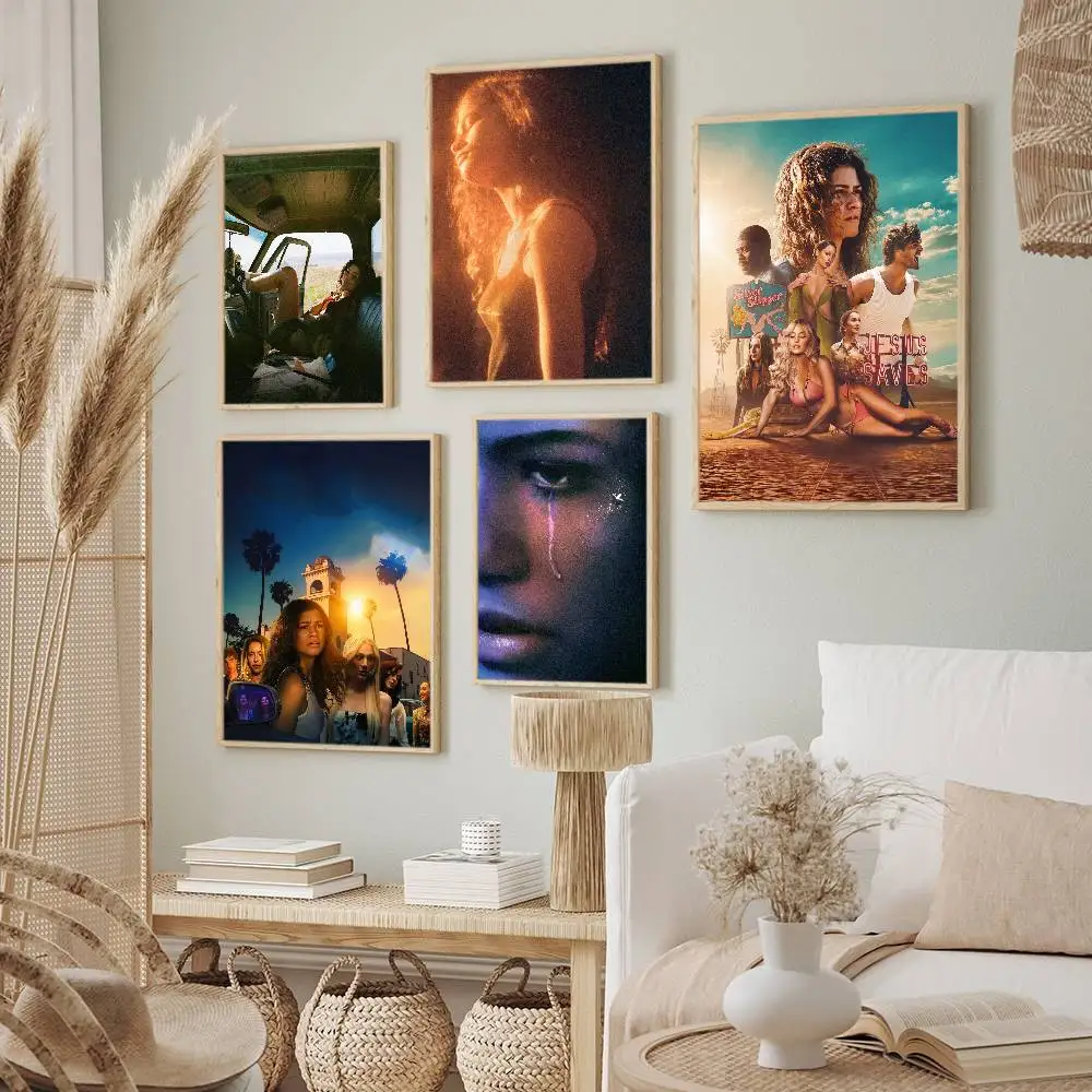 Affiche murale TV Euphoria, impression sur toile, adaptée à la décoration de la maison, du salon, de la chambre à coucher, du bar, du salon