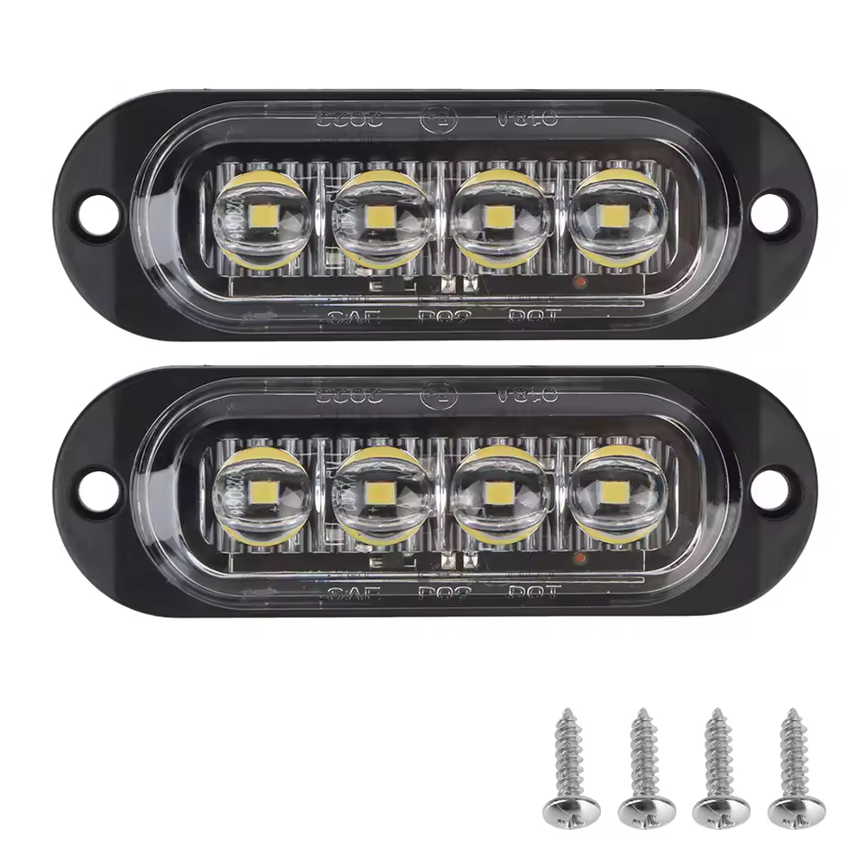 Waterproof trailer marker lights led beacon lamp operating in rain.