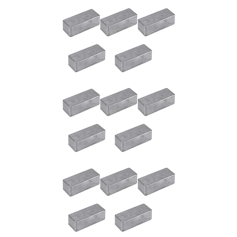 

15 Pcs Guitar Effects Pedal Aluminum Stomp Box Enclosure For DIY Guitar Pedal Kit 1590A-AA74