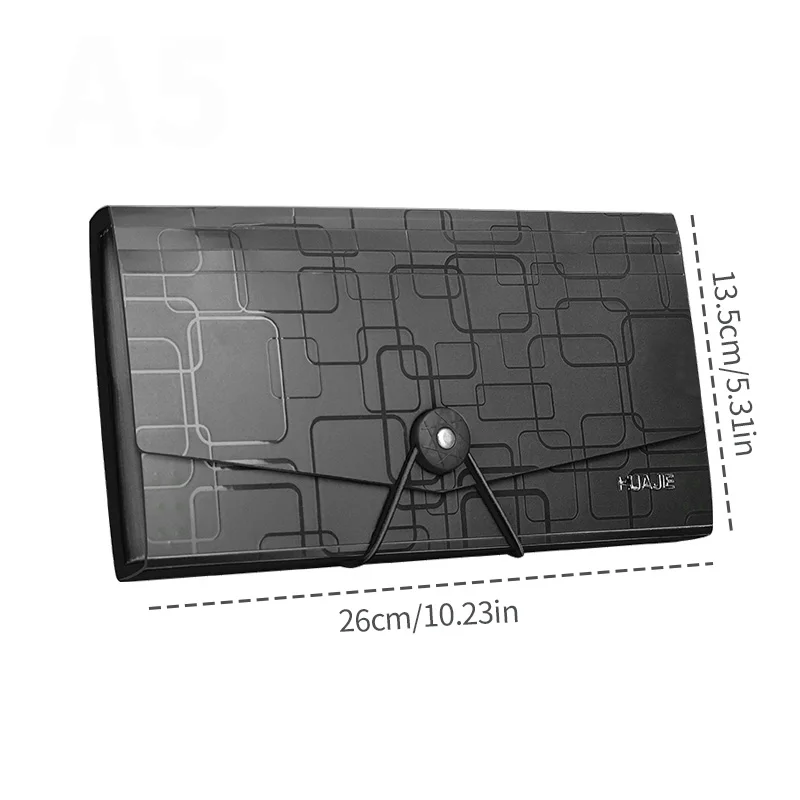 HUAJIE Receipt Invoice Organizer Folder, Multi-Layer Accordion File Bag with Labels, Small Bill Storage Binder for Office Home