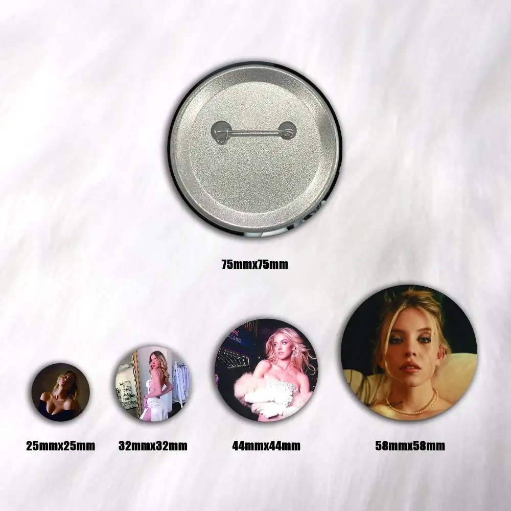 Actor S-Sweeney Creative Round Button Badges Cute Pin Brooch for Backpack Clothes Lapel Jewelry Accessories Friends Gift