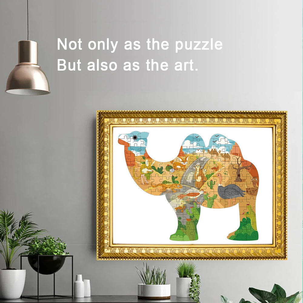 Hahowa Animal Jigsaw Puzzle Kids Snake Games Scenery For 3 Years Learning Puzzles Educational Toys Children Birthday Gifts