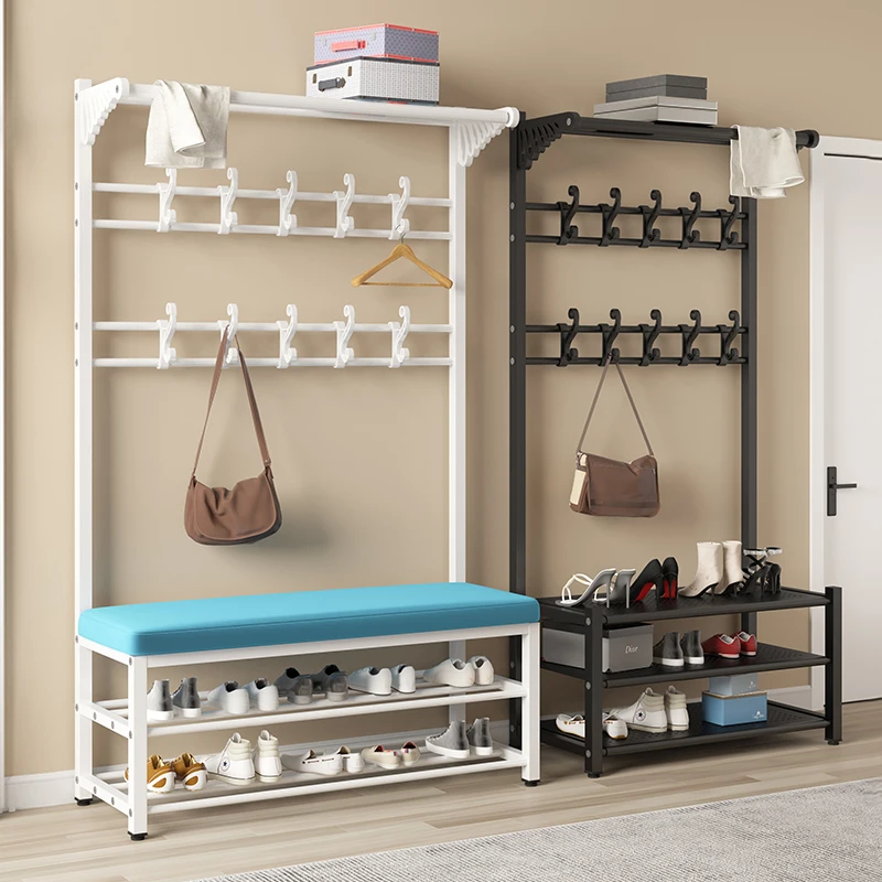 Floor Standing Adjustable Clothes Rack Place Saving Girls Layered Shelves Clothes Rack Hanger Robust Percheros Home Furniture