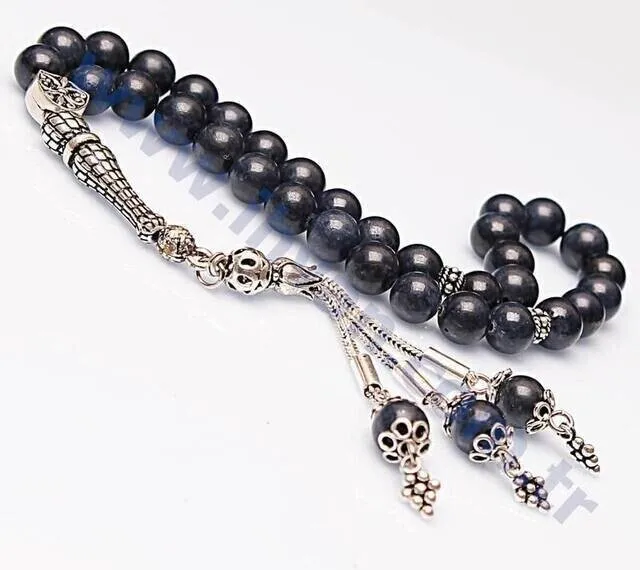 IQRAH Sapphire Stone Rosary (925 SETTING SILVER 8mm)