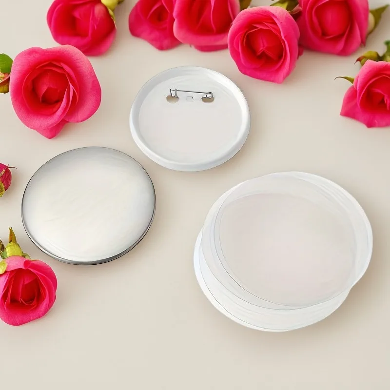 

58mm/2.25inch DIY Badge Button Pins Blank Raw Material pins buttons badges supplies parts 100PCS