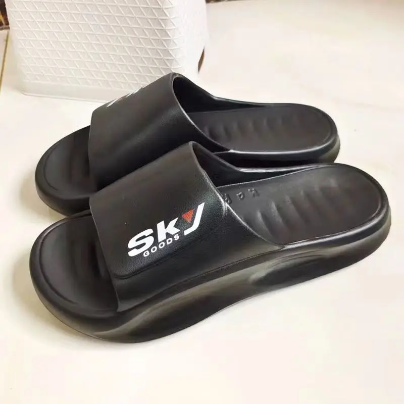 Man's Summer New One Word Casual Slipper Soft Sole Non Slip Big Size Home Slippers Bathroom Slippers Outdoor Slipper