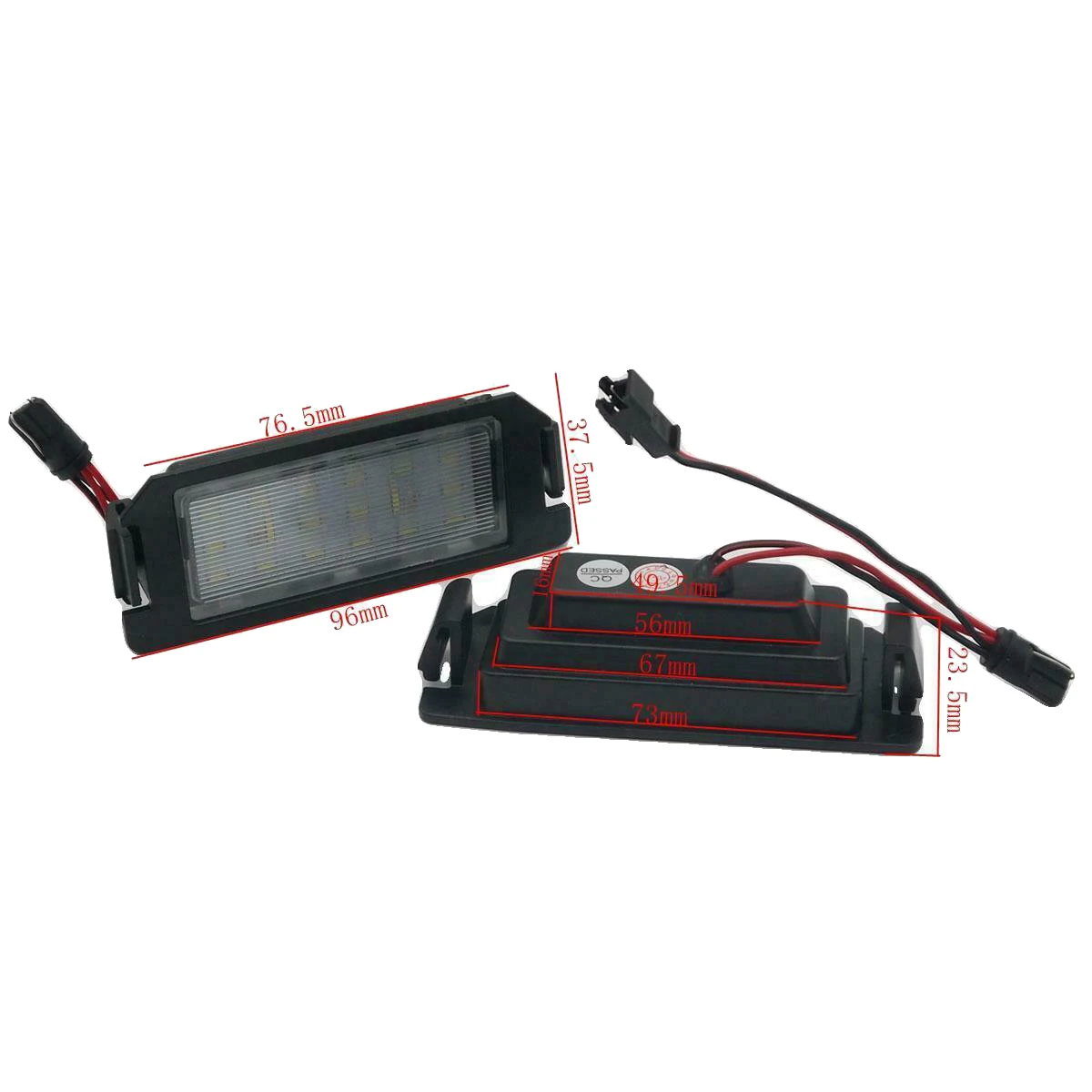 Sostituzione della luce del numero di luce della targa a 18 LED bianca per auto per Hyundai Veloster Genesis 2D Kia Soul