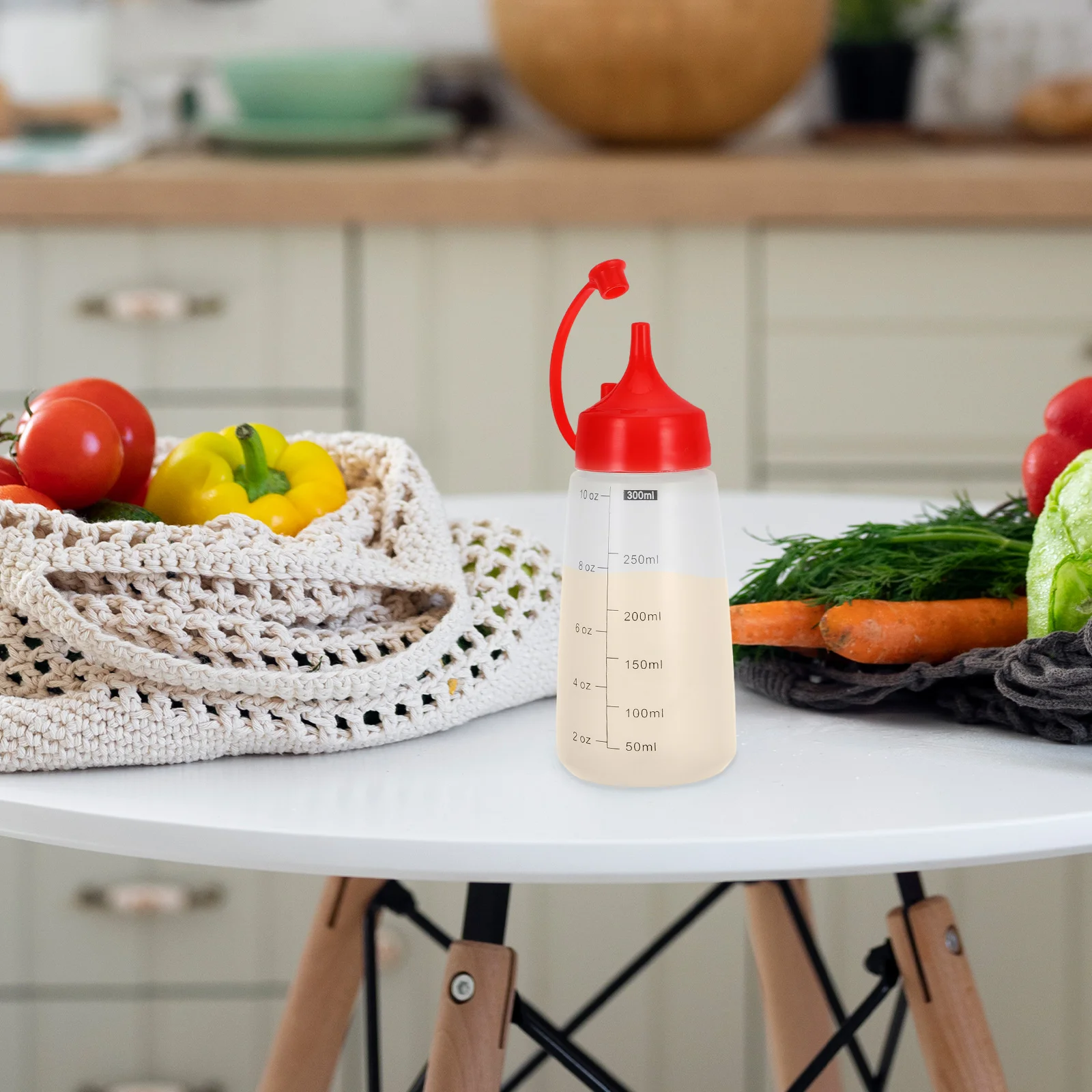 

Condiment Bottles Squeeze Plastic Mustard Syrup Ketchup Sauce 500ml Thickened Design Precise Measurement Bottle Liquid