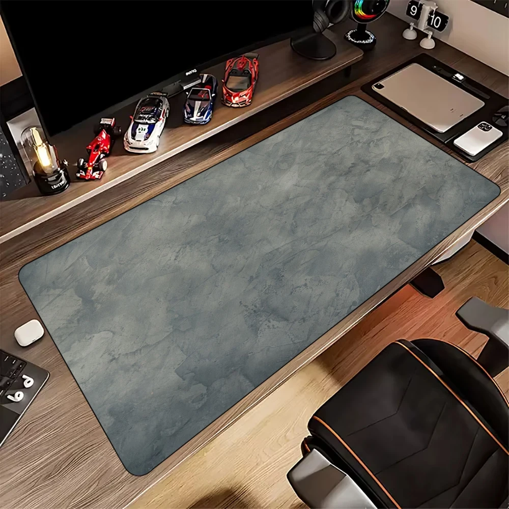 لوحة ماوس مكتبية كبيرة من سلسلة رمادية مع حواف مخيطة وقاعدة مطاطية غير قابلة للانزلاق وملحقات الكمبيوتر وسجادة ألعاب ممتدة