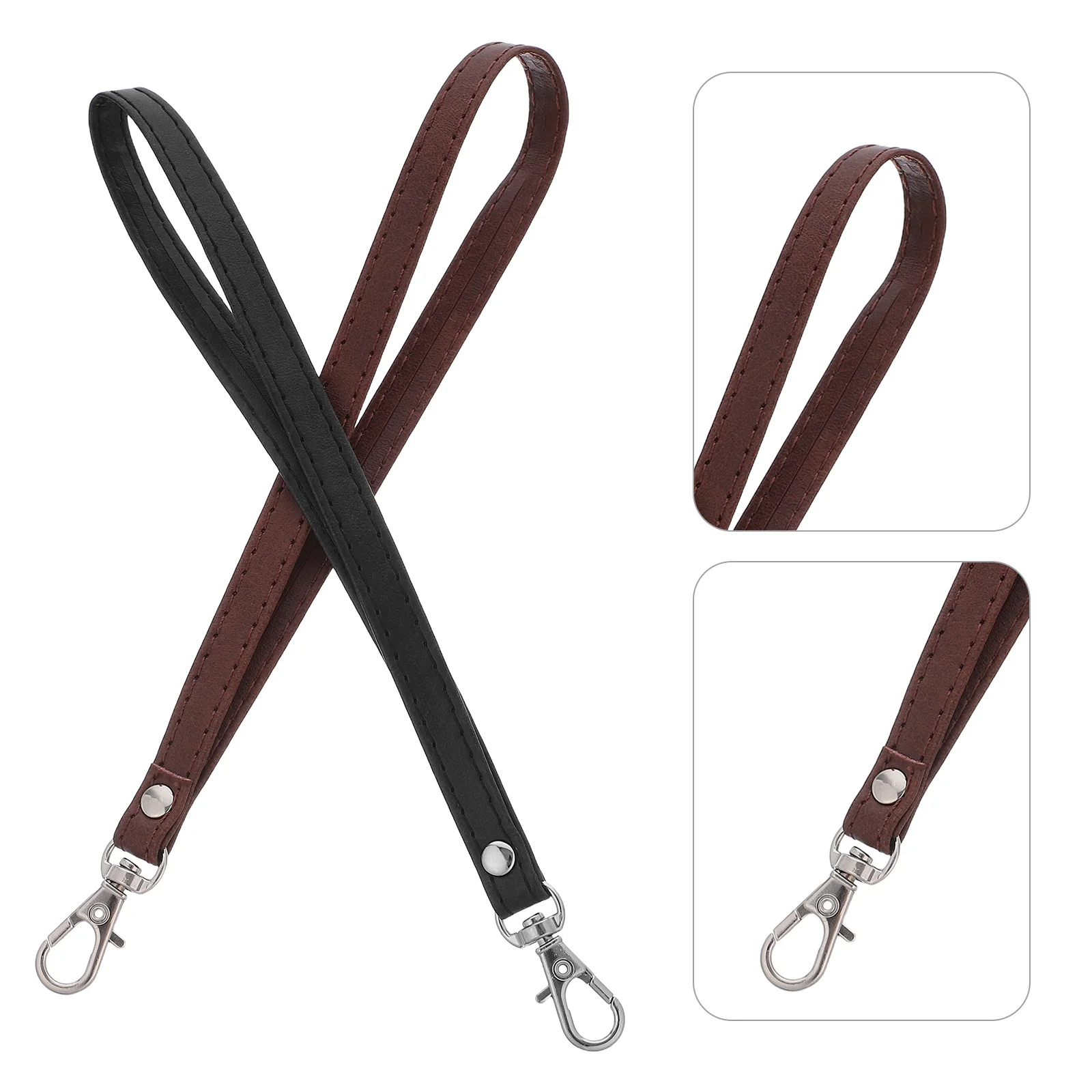 

4pcs Wrist Strap For Purse Wallet Handbag Quick Release Replacement Durable Pu Zinc Alloy Lanyard Travel Accessory Bag