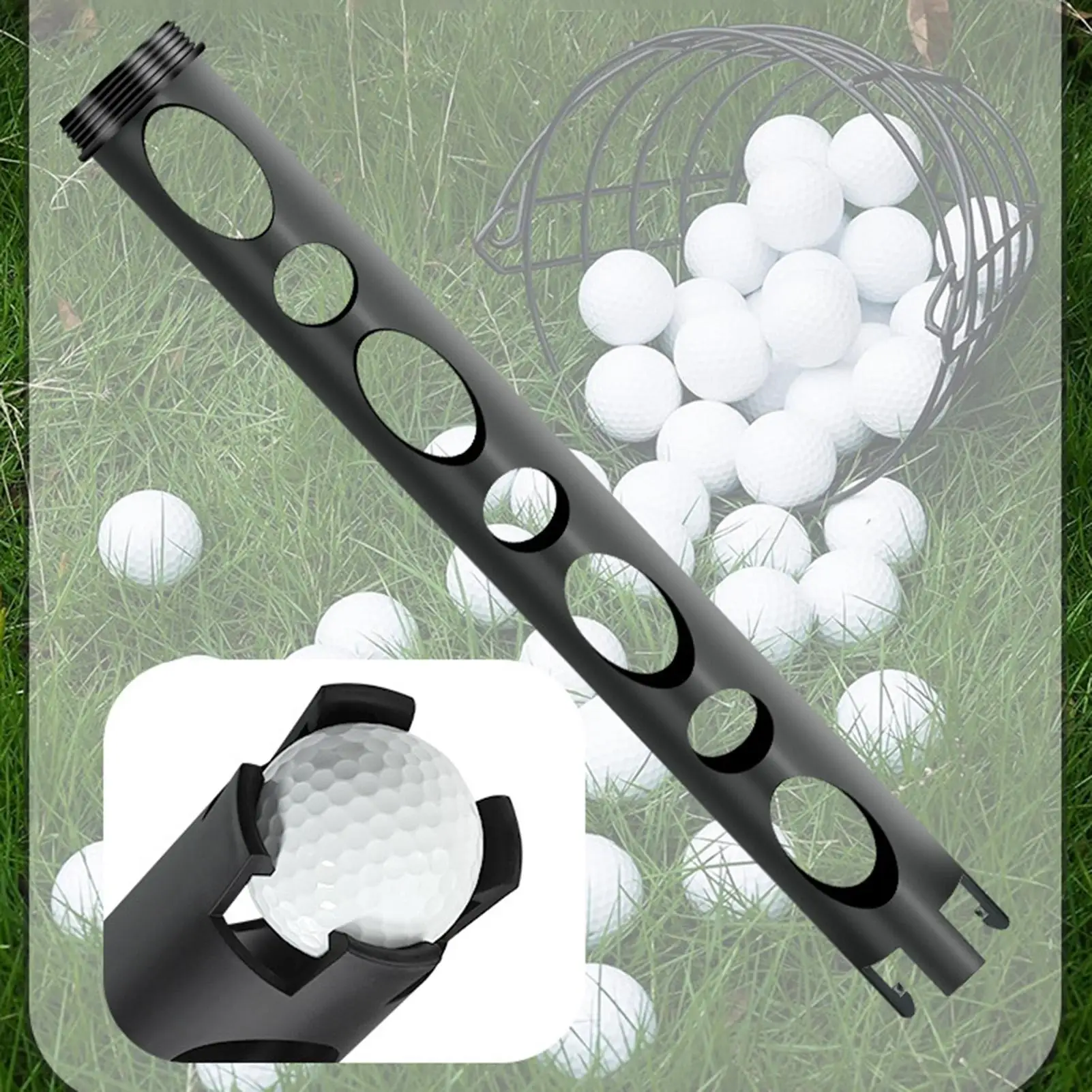Golf Ball Retriever Tube Golf Practice Collector Device Ball Picker Tool For Men Women Wife Family Friends Players Enthusiasts