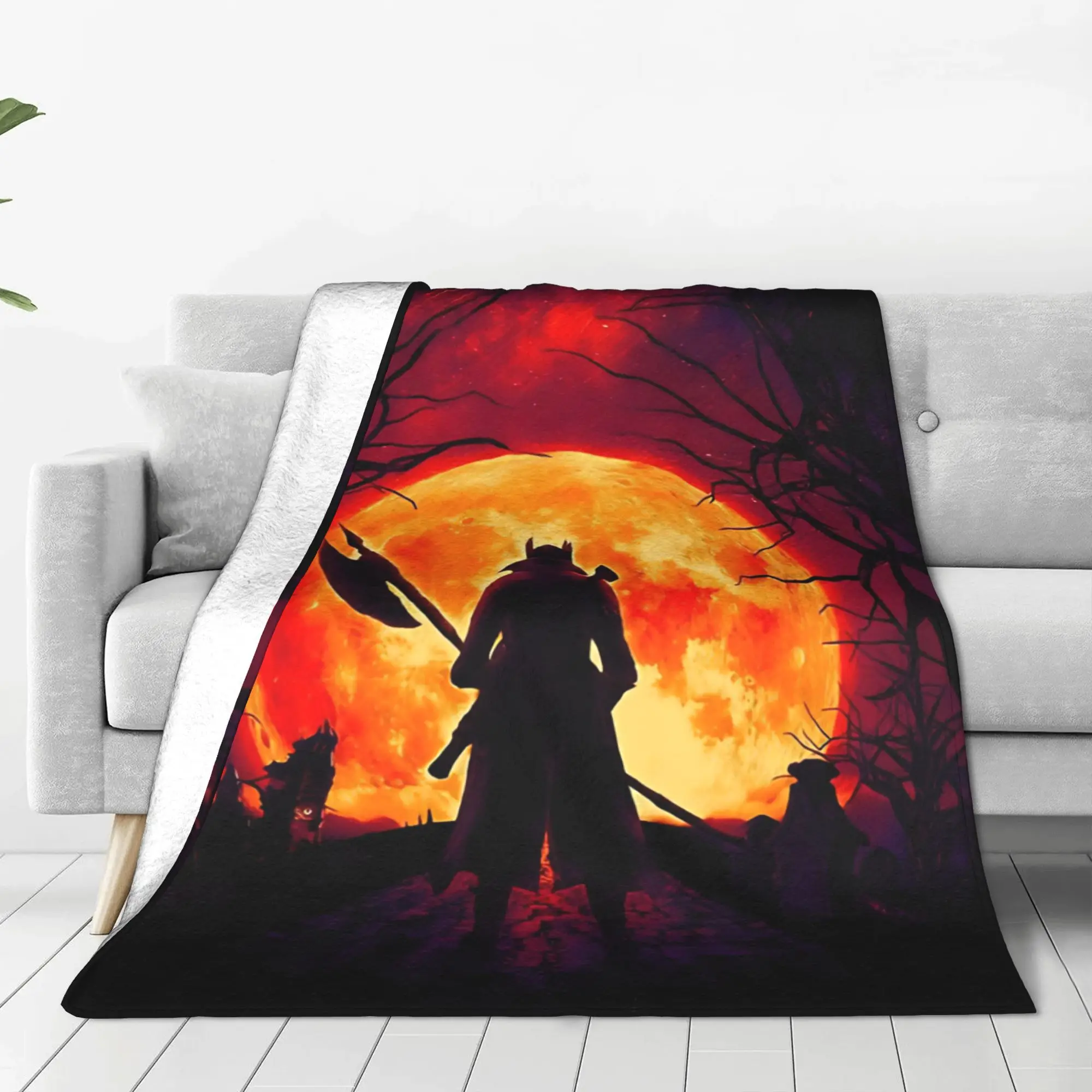 1PC Beast Bloodborne Home Room Decorations Winter Blankets For Adults Bedding Home Interior Sofa Knee