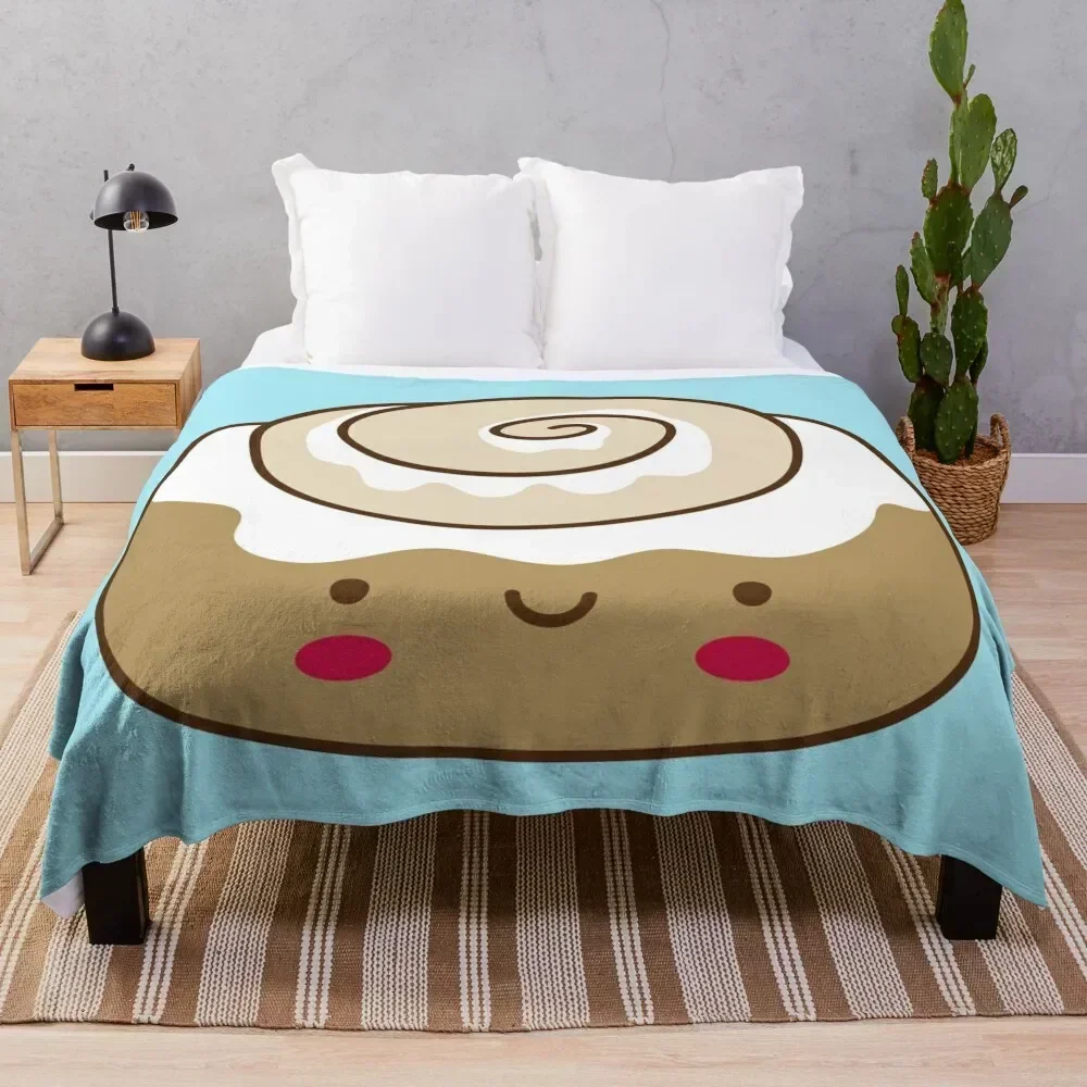 

Cute Kawaii Cinnamon Bun Throw Blanket Lightweight Warm Blanket for Indoor Outdoor Use
