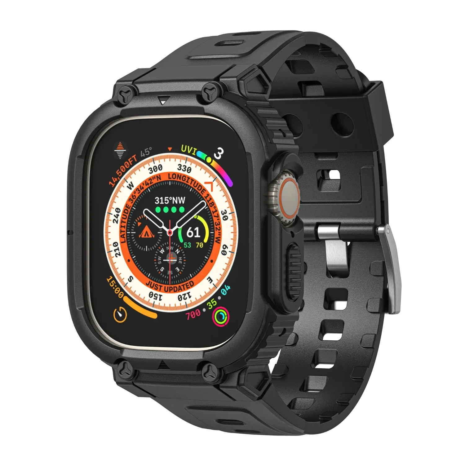 

Bands Compatible with Watch 9/8/7 45mm, M1 Sport Series Rugged Case Protective Cover 6/SE/5/4/3 42/44/45mm Men