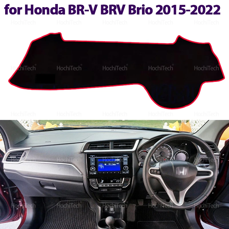 Para Honda BR-V BRV Brio 2015 2016 2017 2018 2019 2020-2022 cubierta del salpicadero del coche evitar almohadilla de luz alfombrilla del Panel de instrumentos alfombras